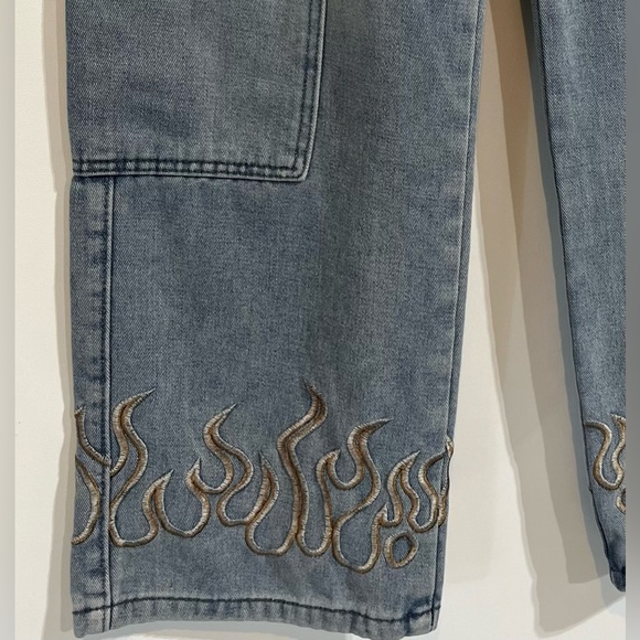 Tamway Vintage High Rise Wide Leg Jeans Size XS Waist 28 Length 28” - Picture 3 of 5